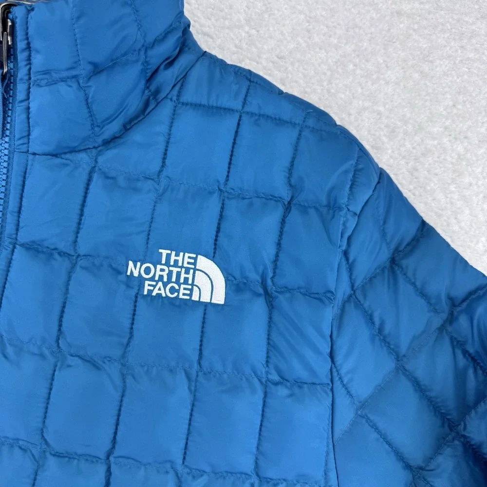 The North Face Thermoball Insulated Puffer Jacket Mens Medium Digital Steel Blue